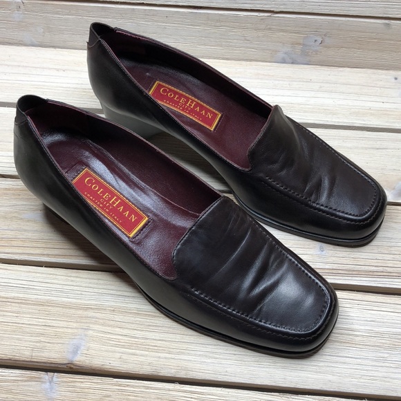 Cole Haan Leather Heeled Loafers Size 7 1/2B - Picture 5 of 8